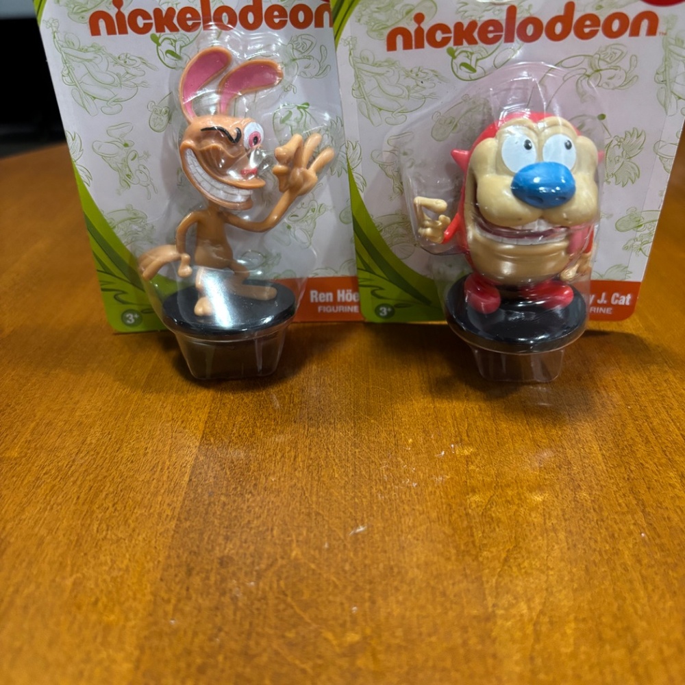 Ren Höek and Stimpy J. Cat Figurines from Ren and Stimpy on Nickelodeon